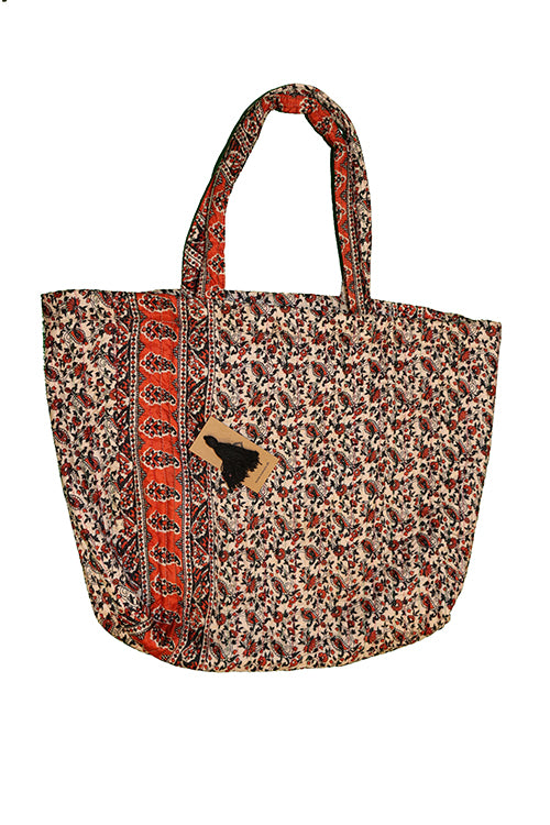Quiltet silke shopper 38*44*14 cm