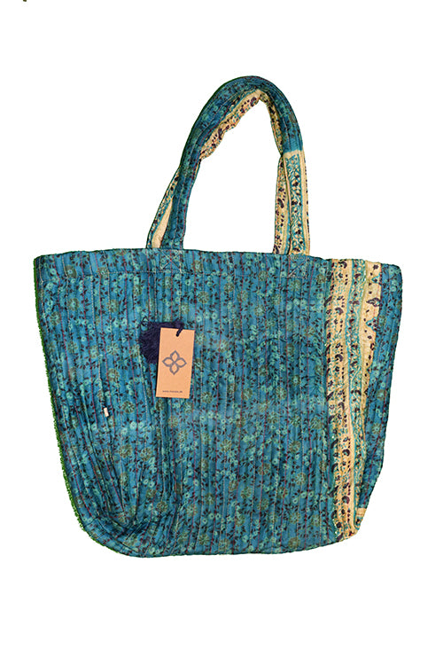 Quiltet silke shopper 38*44*14 cm