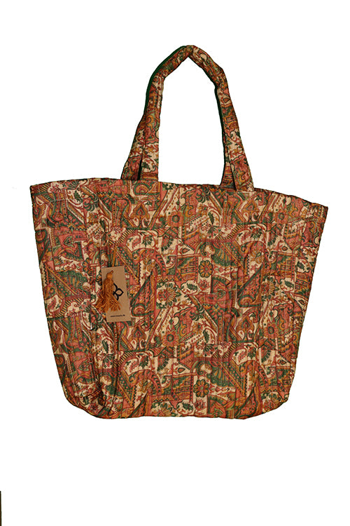 Quiltet silke shopper 38*44*14 cm