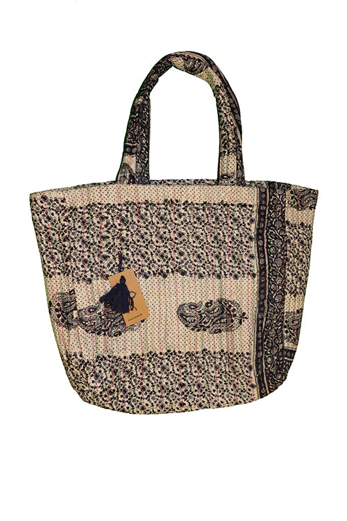 Quiltet silke shopper 38*44*14 cm