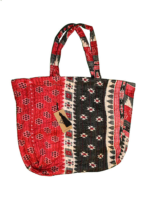 Quiltet silke shopper 38*44*14 cm