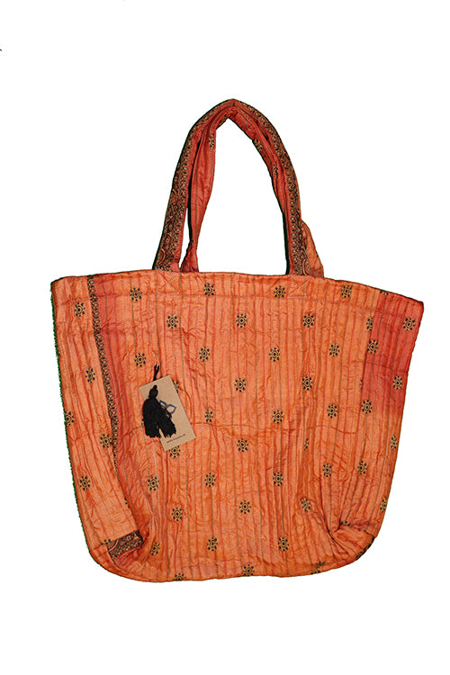 Quiltet silke shopper 38*44*14 cm