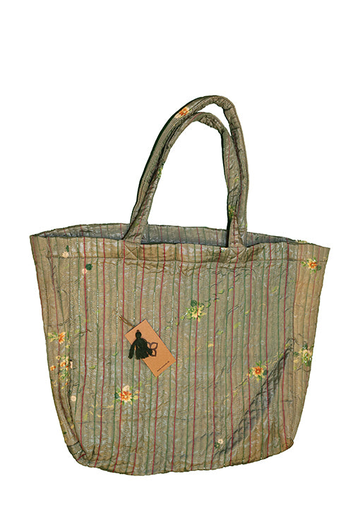 Quiltet silke shopper 38*44*14 cm