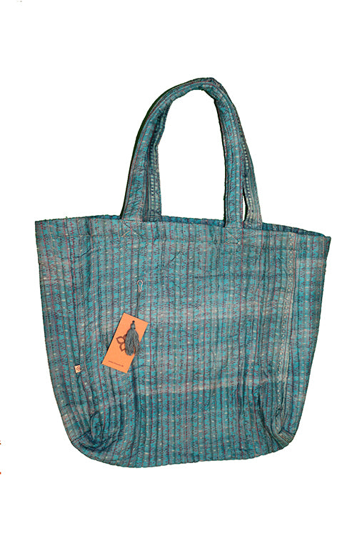 Quiltet silke shopper 38*44*14 cm