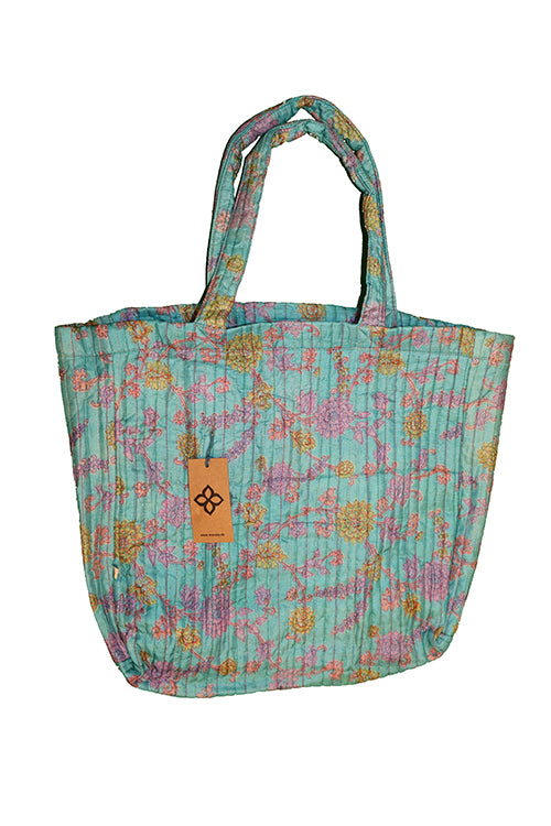 Quiltet silke shopper 38*44*14 cm