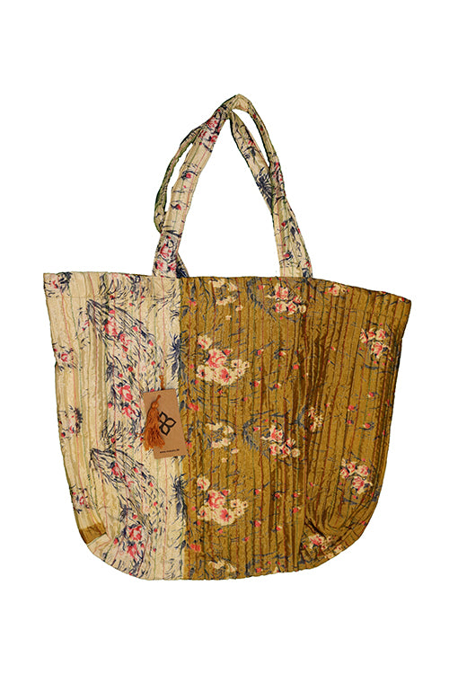 Quiltet silke shopper 38*44*14 cm
