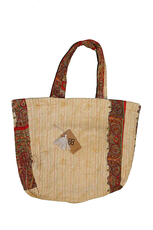 Quiltet silke shopper 38*44*14 cm