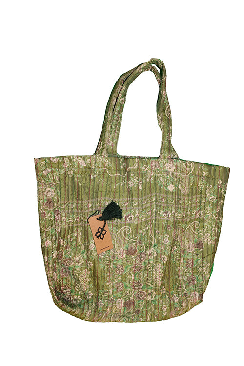 Quiltet silke shopper 38*44*14 cm