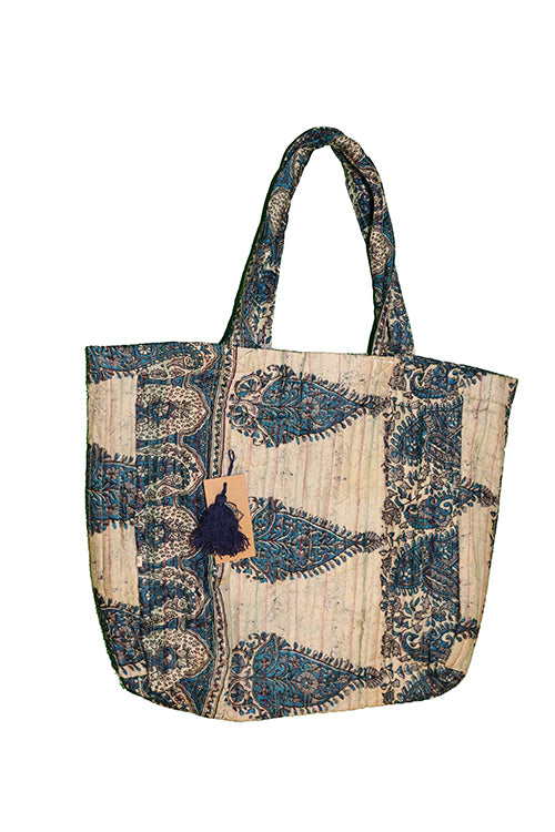Quiltet silke shopper 38*44*14 cm
