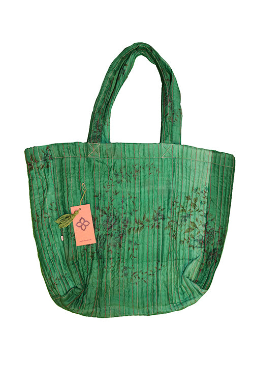 Quiltet silke shopper 38*44*14 cm