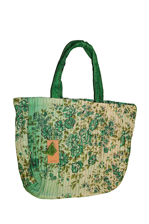 Quiltet silke shopper 38*44*14 cm