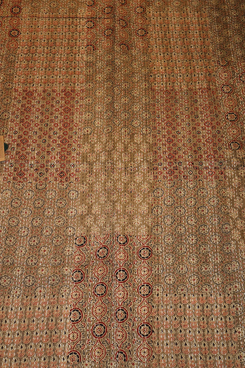 Kantha-Tagesdecke 270 x 220, Azrak-Druck