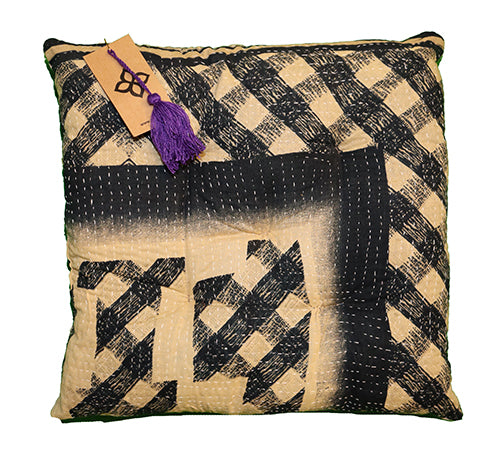 Kantha vintage hynde 40*40 cm bomuld