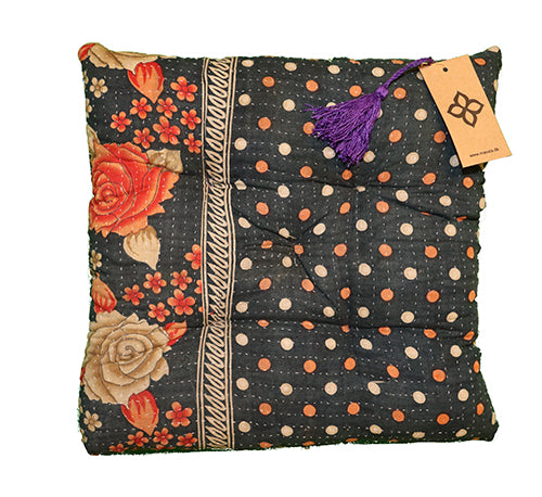 Kantha vintage hynde 40*40 cm bomuld