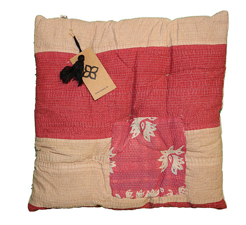 Kantha vintage hynde 40*40 cm bomuld