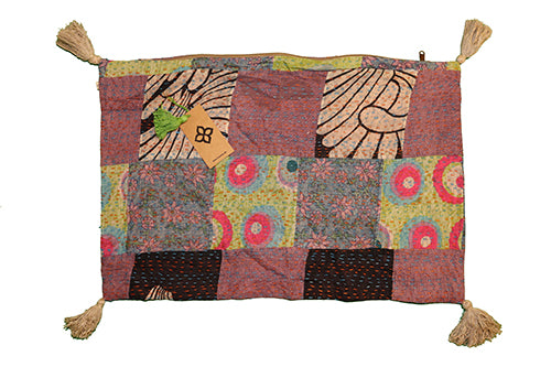 Kantha Stonewash-Kissen 40*60 cm, Baumwolle