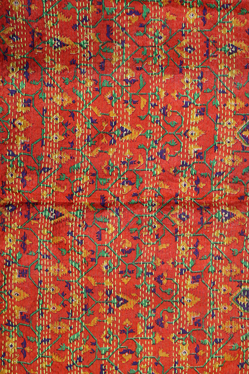 Sari kantha silke tørklæde 40*190 cm