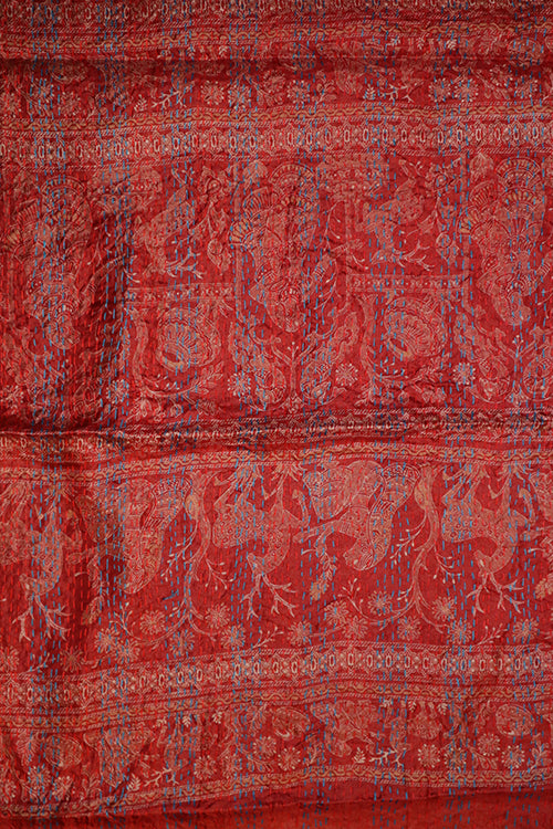 Sari kantha silke tørklæde 40*190 cm
