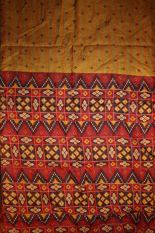 Sari kantha silke tørklæde 85*190 cm