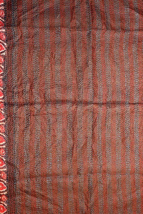 Sari kantha silke tørklæde 85*190 cm