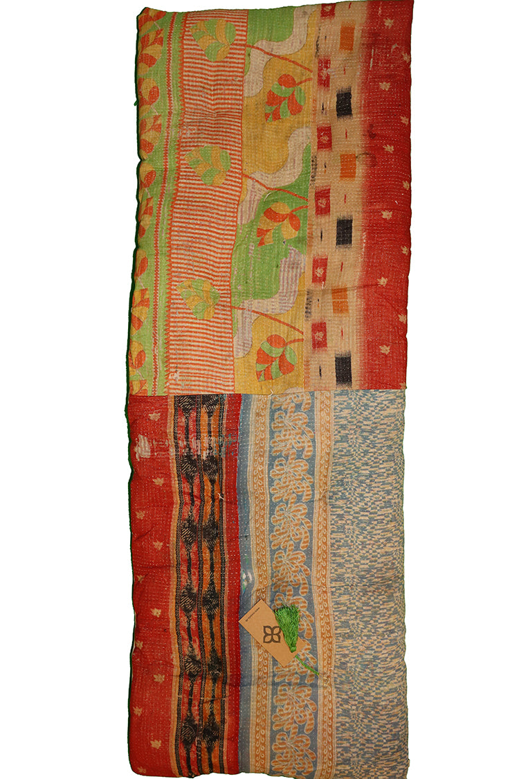 Kantha vintage bænkhynde 45*120 cm bomuld