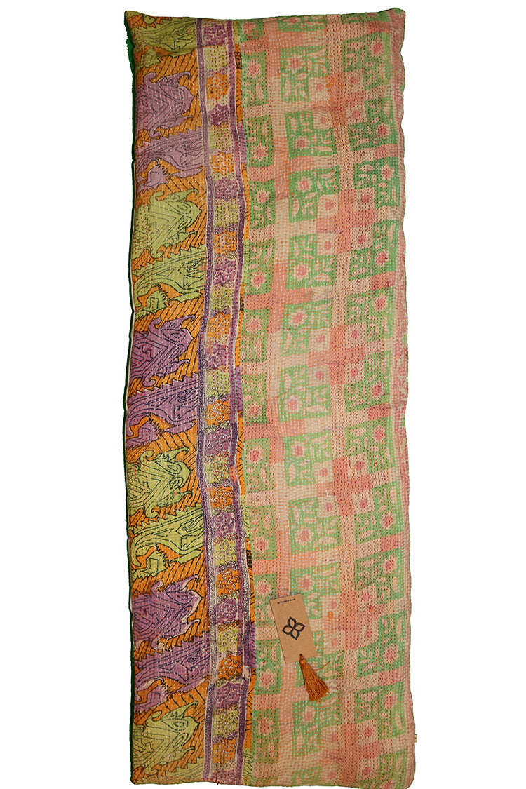Kantha vintage bænkhynde 45*120 cm bomuld