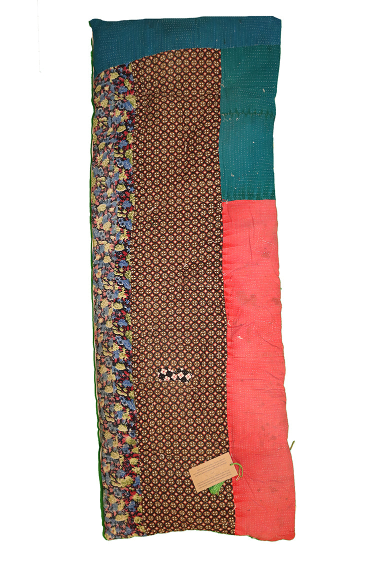 Kantha vintage bænkhynde – Recycled Bomuld | 45x120 cm | MASALA
