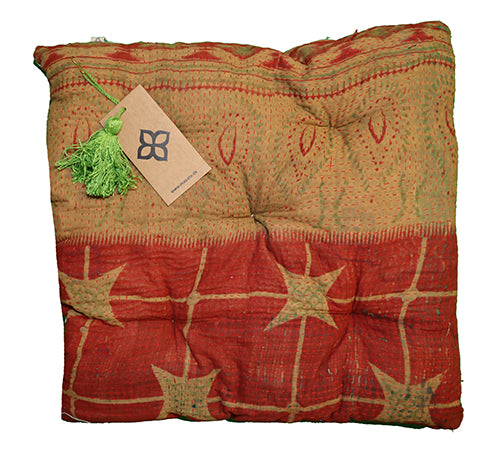 Kantha vintage hynde 40*40 cm bomuld