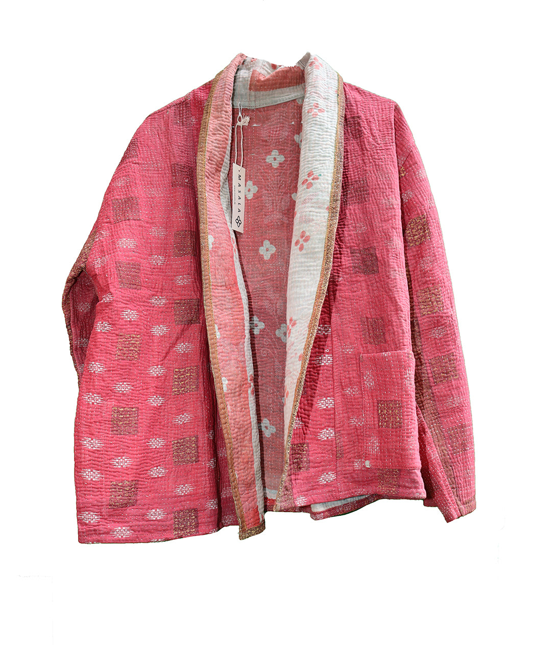 Ally kantha quilt jakke bomuld one size