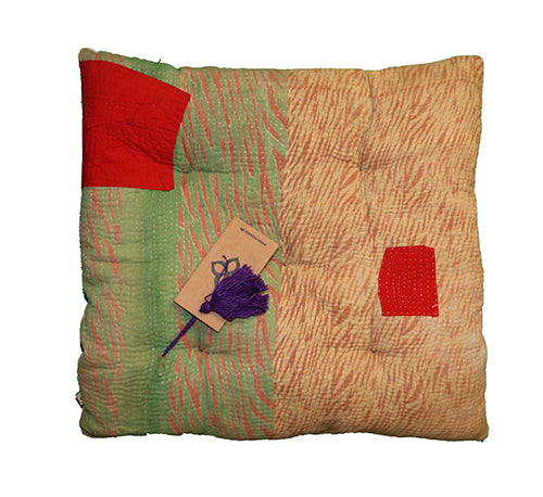Kantha vintage hynde 40*40 cm bomuld