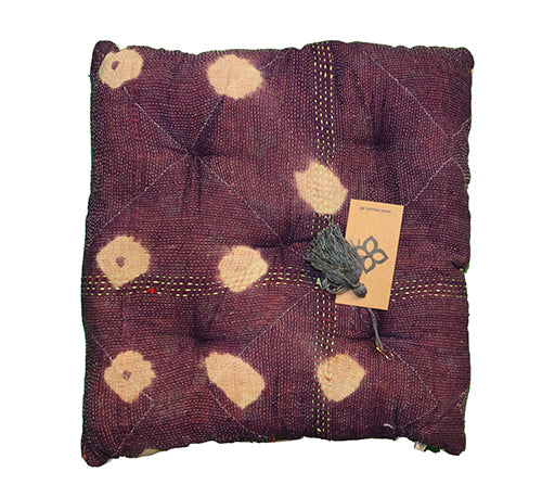 Kantha vintage hynde 40*40 cm bomuld
