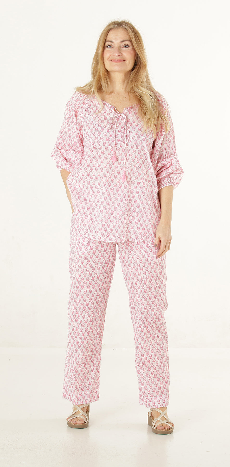 Panta pants cotton block print