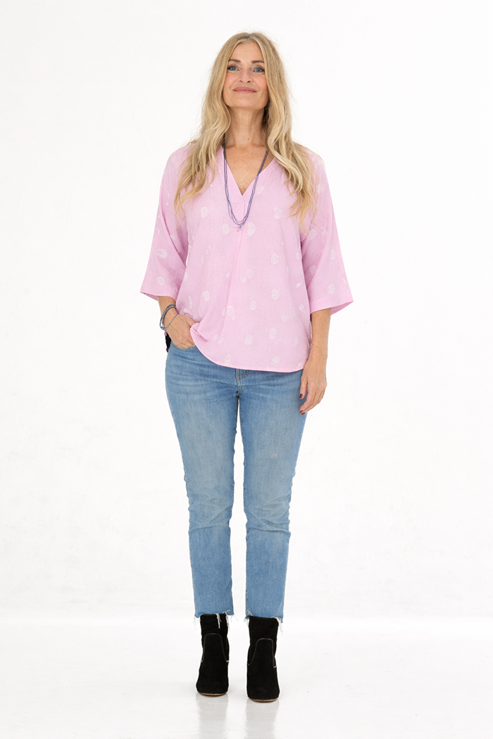 Bona top bomuld strib organic