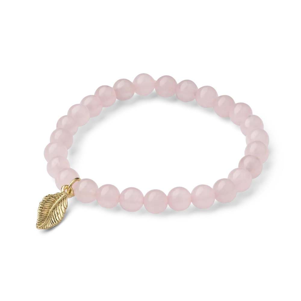 Armbånd med sten af rosenkvarts