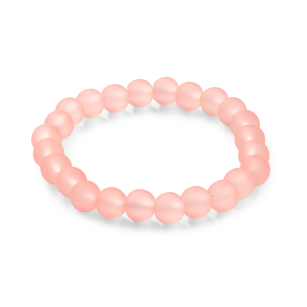 Armband aus rosafarbenen Glasperlen