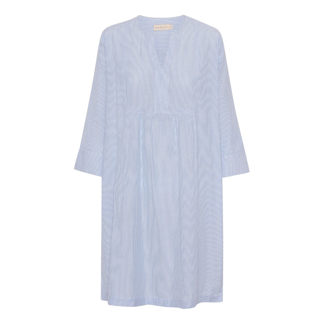 Zona dress striped cotton organic