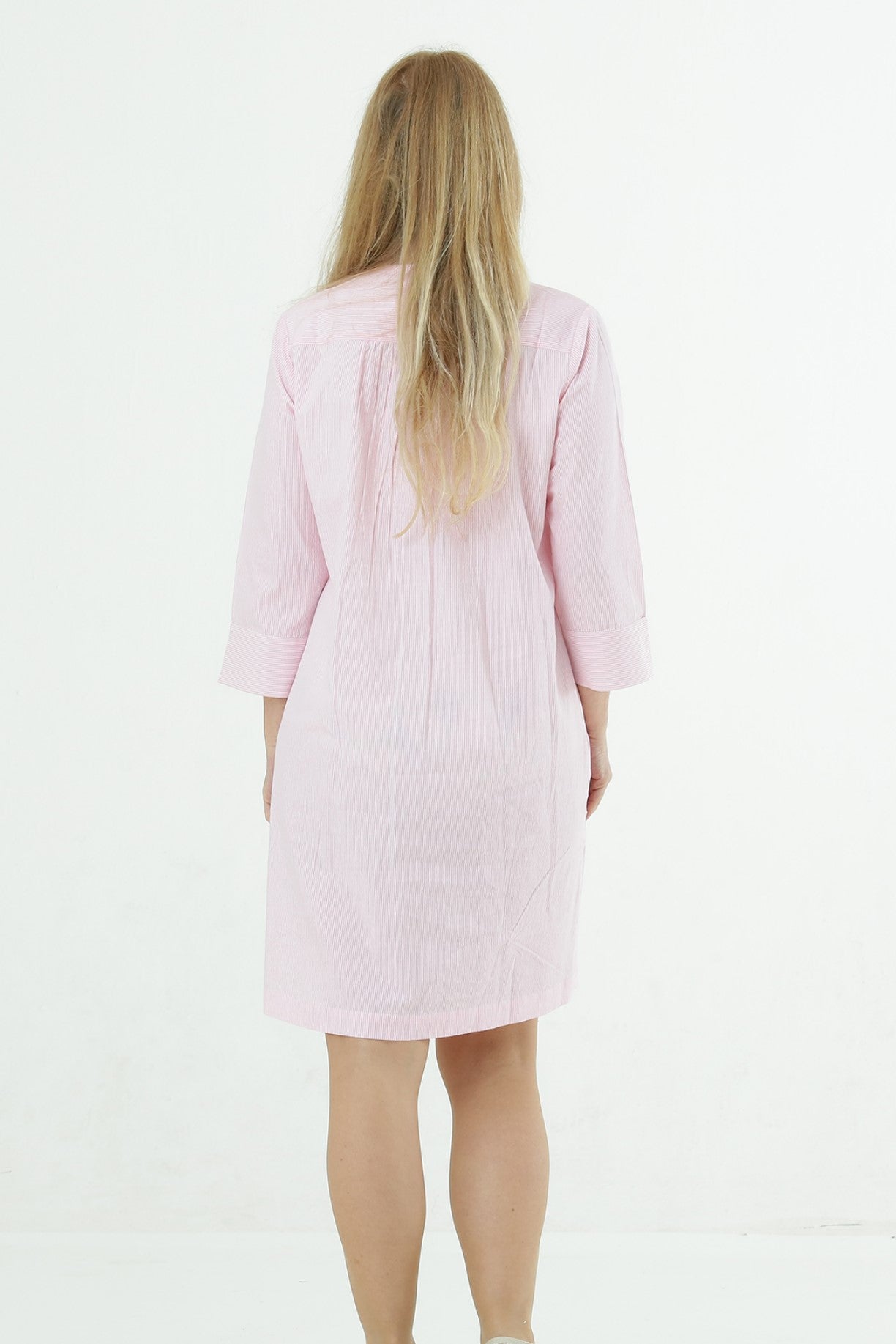 Zona dress striped cotton organic
