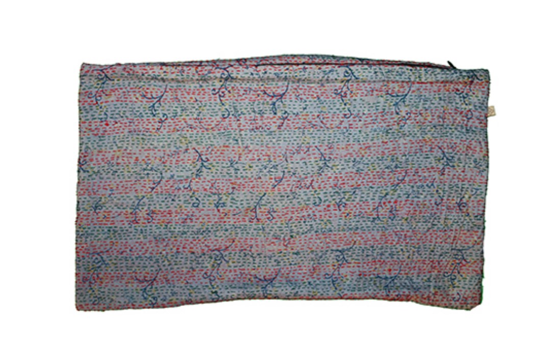 Kantha vintage silke pude 30*50 cm