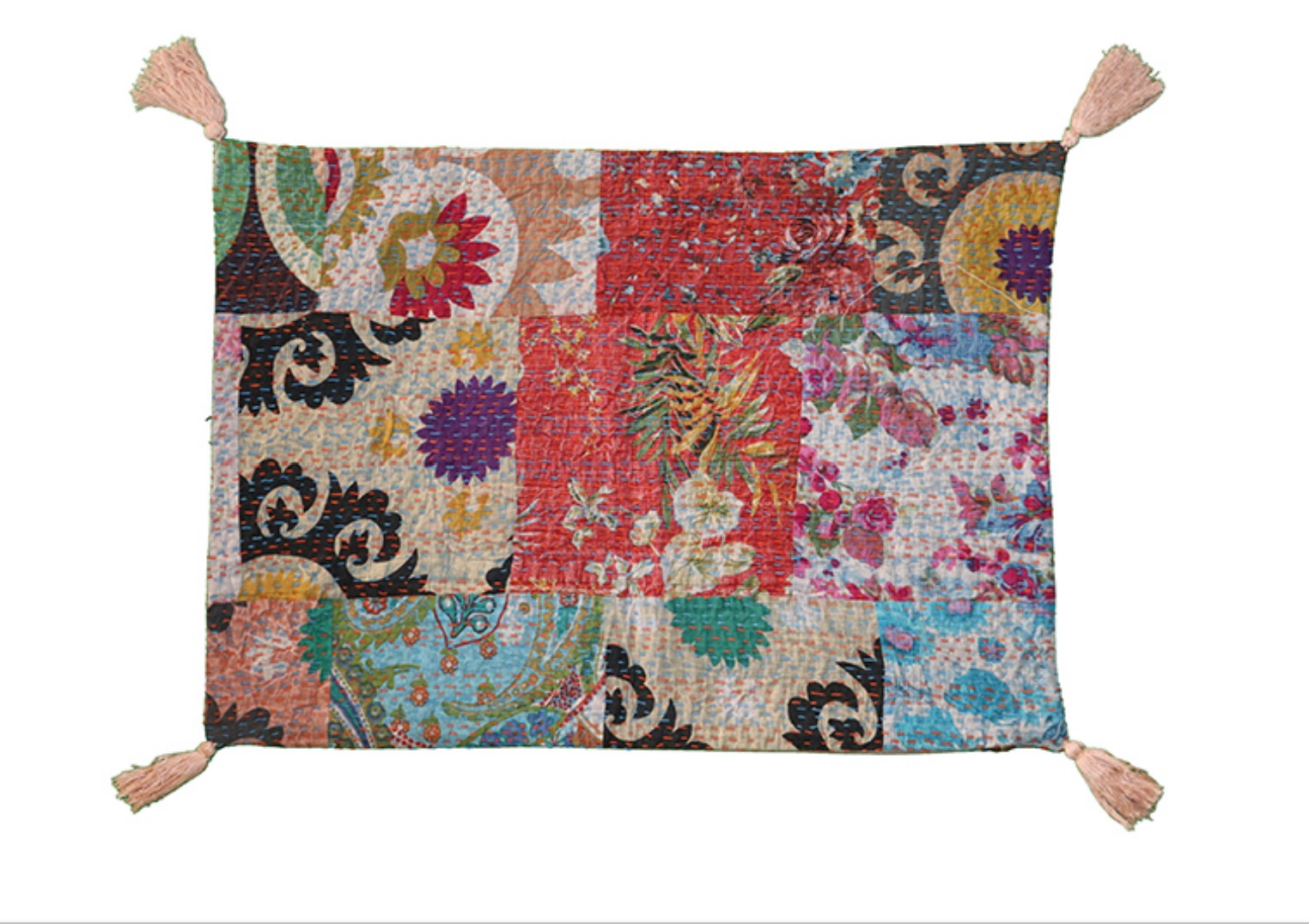 Kantha stonewash pude 50*70 cm, bomuld