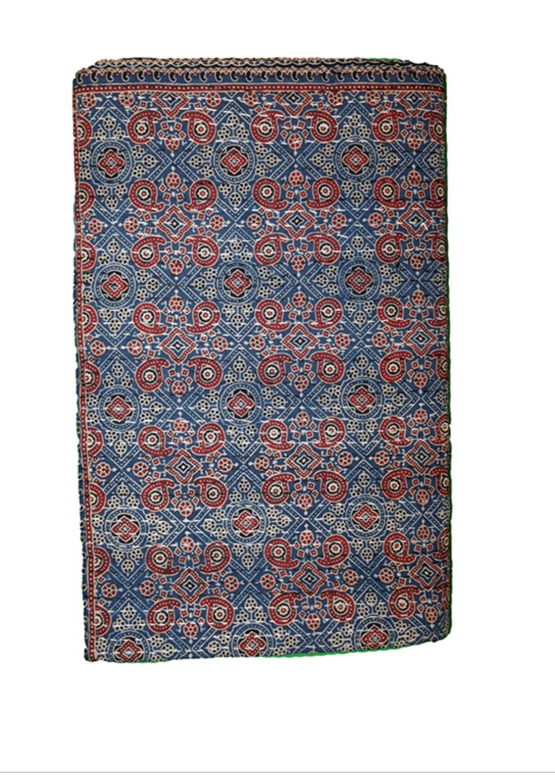 Kantha sengetæppe 270x220 , azrak print