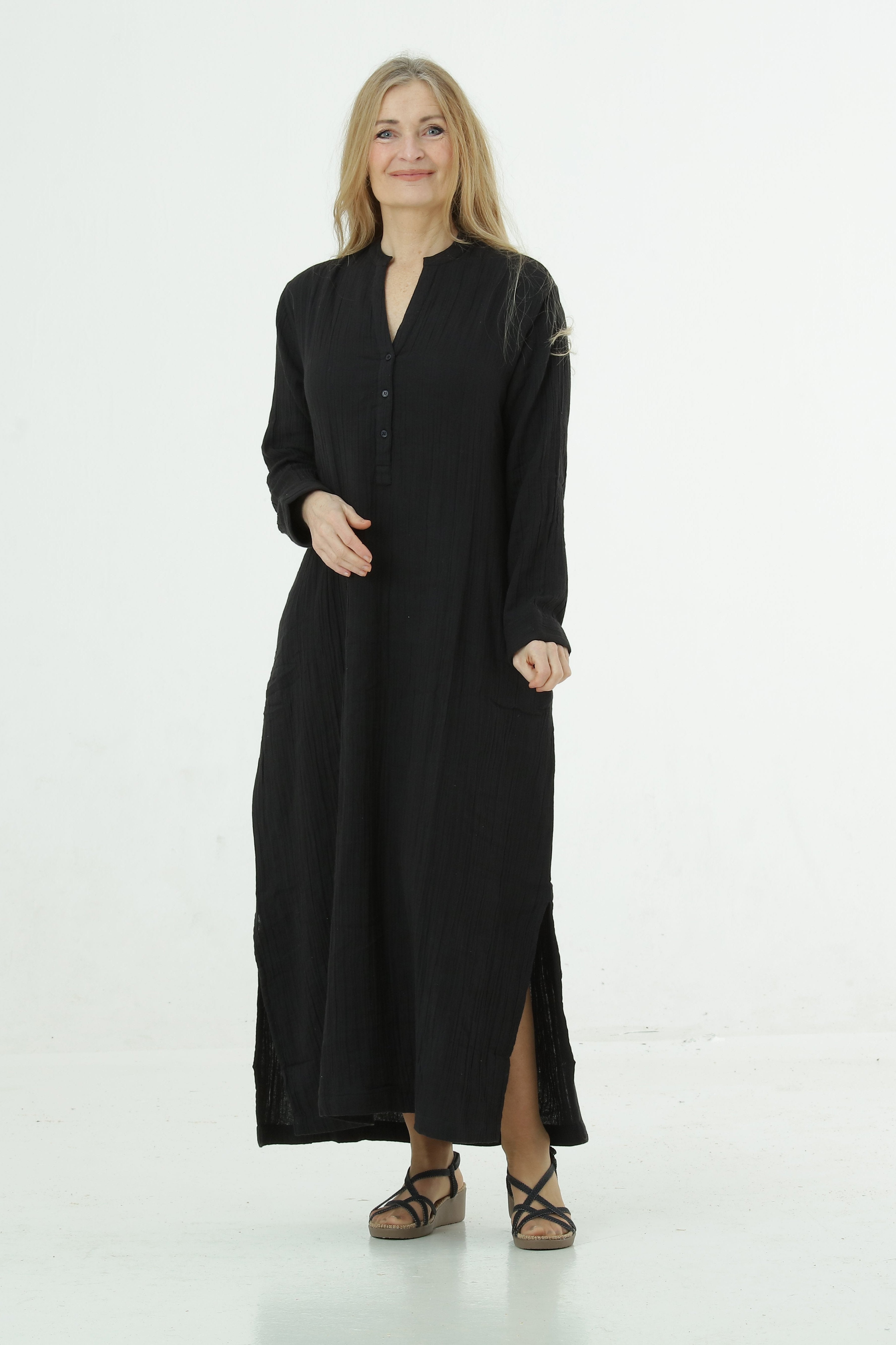 Bella shirt dress cotton double gauze organic