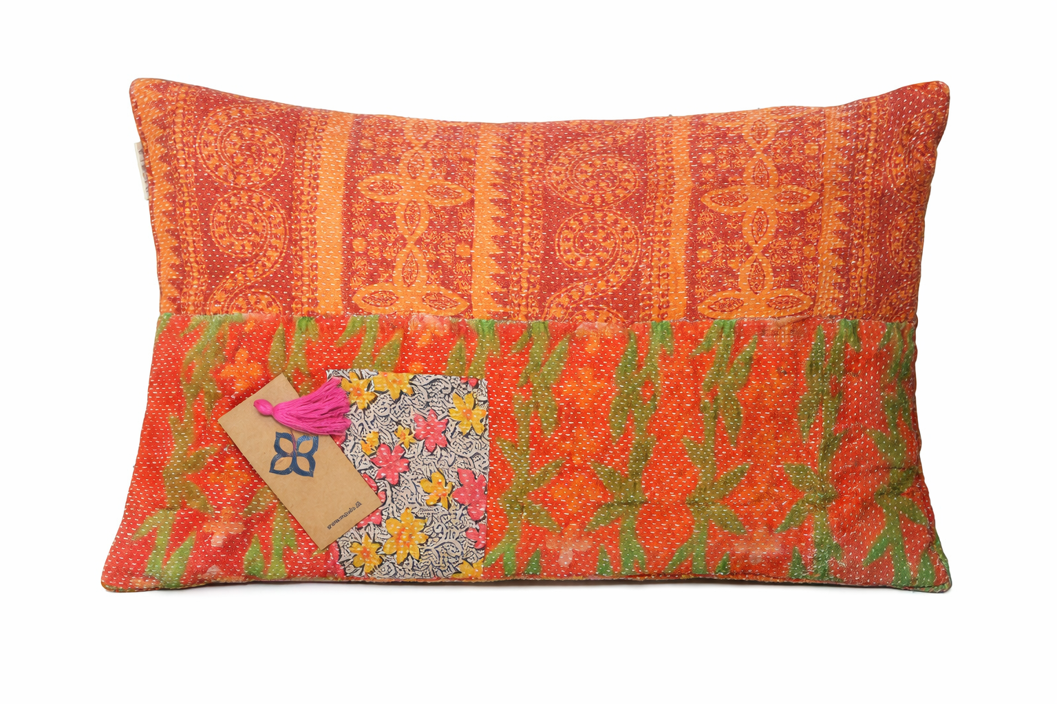 Sari vintage kantha pude 30*50 cm