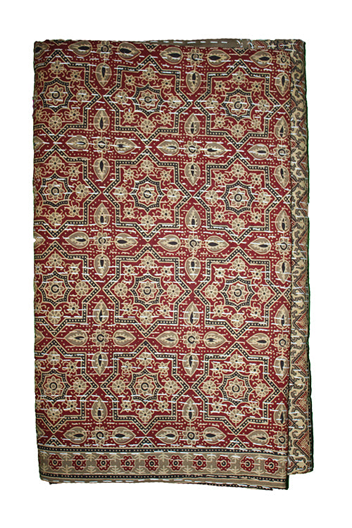 Kantha sengetæppe 270x220 , azrak print