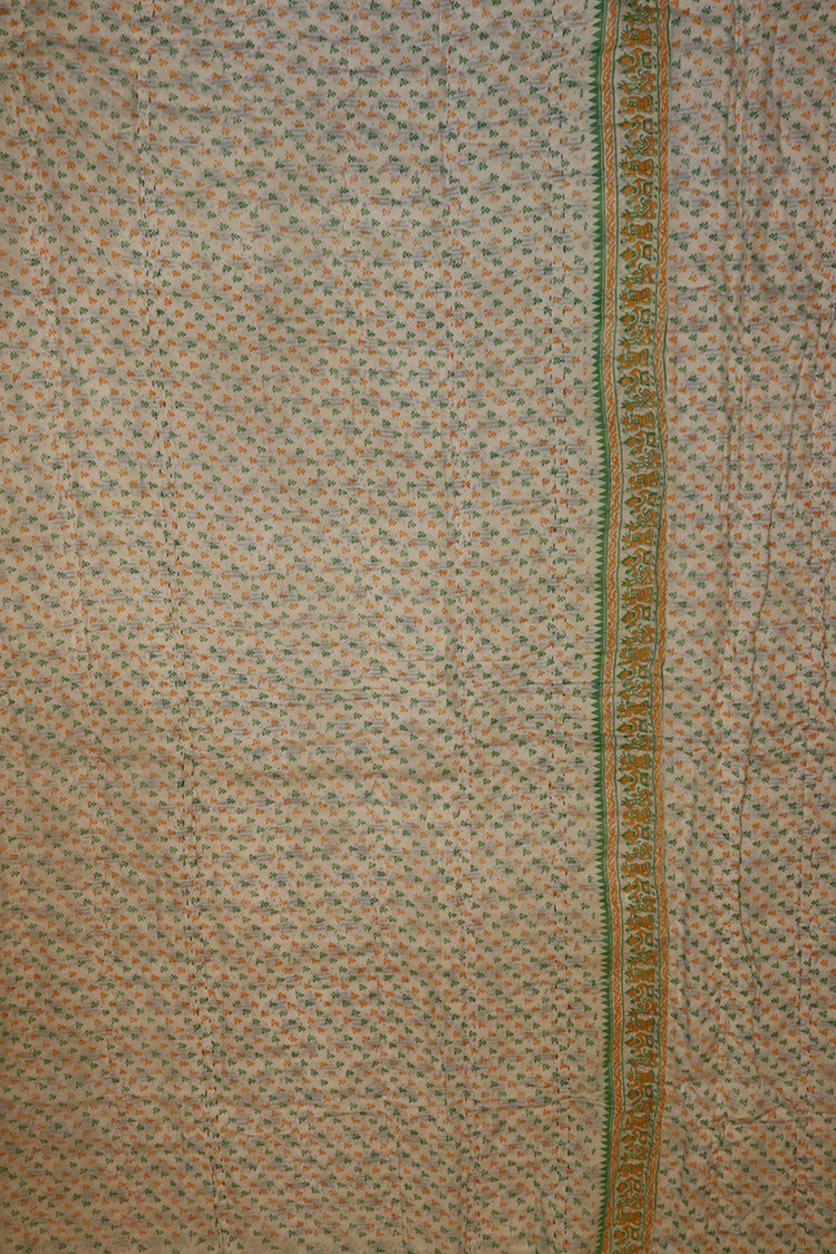 Vintage sari quilt , bomuld 140x200 cm