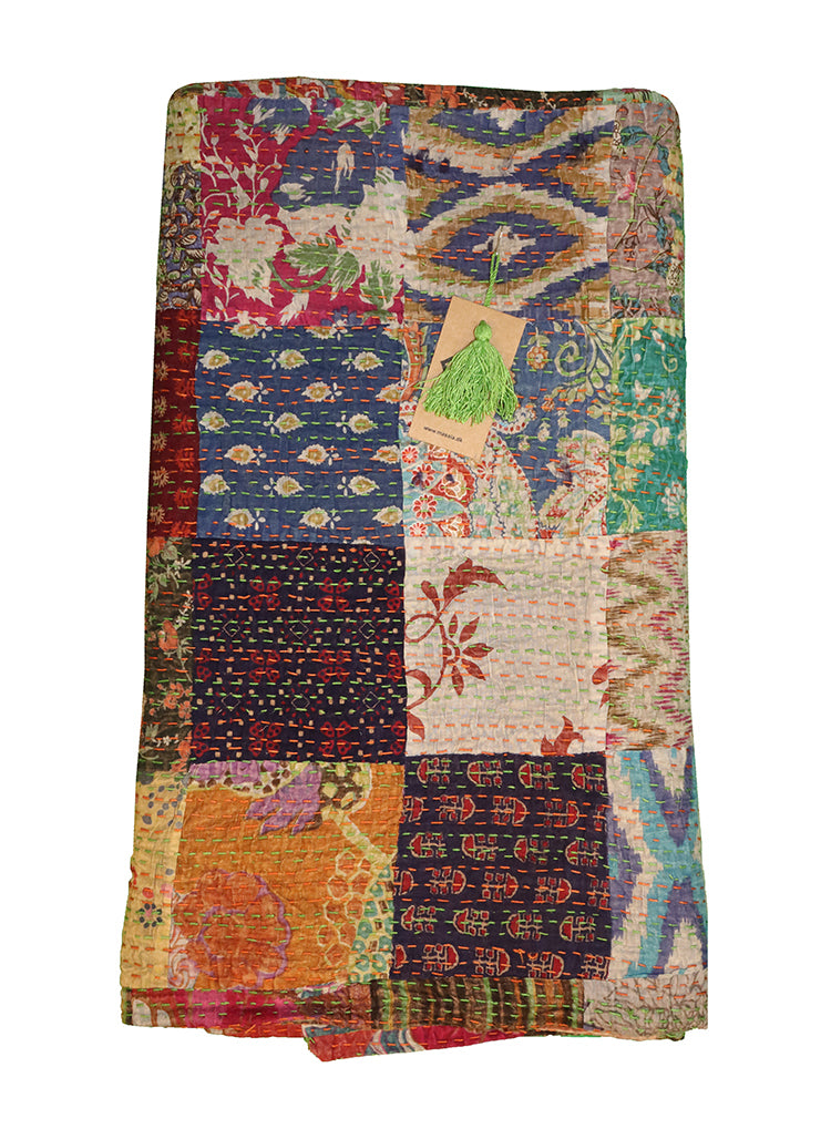 Kantha Stonewash-Tagesdecke 270*220 cm, Patchwork