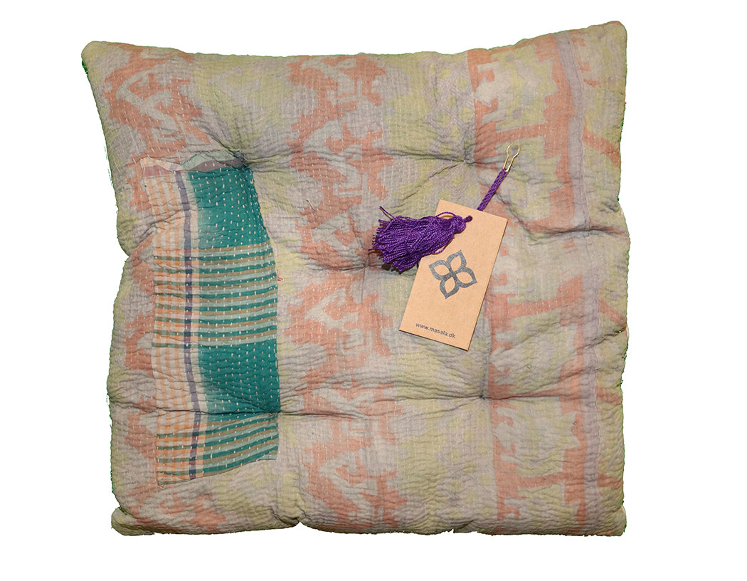 Kantha vintage hynde 40*40 cm bomuld