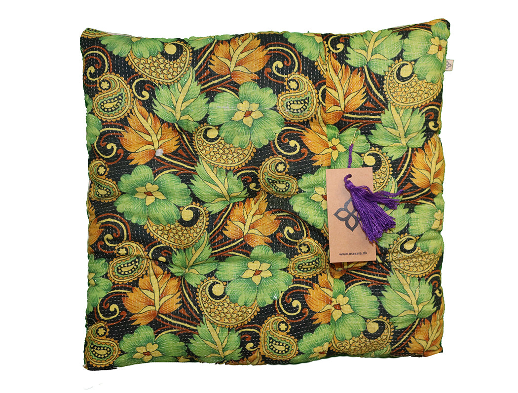 Kantha vintage hynde 40*40 cm bomuld