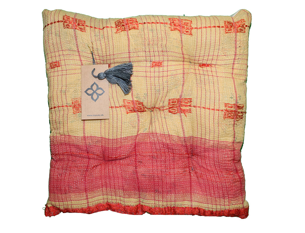 Kantha vintage hynde 40*40 cm bomuld