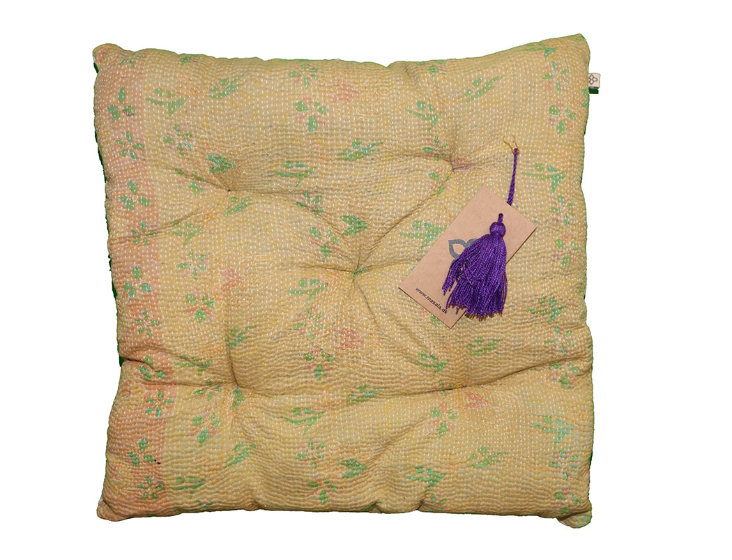 Kantha vintage hynde 40*40 cm bomuld