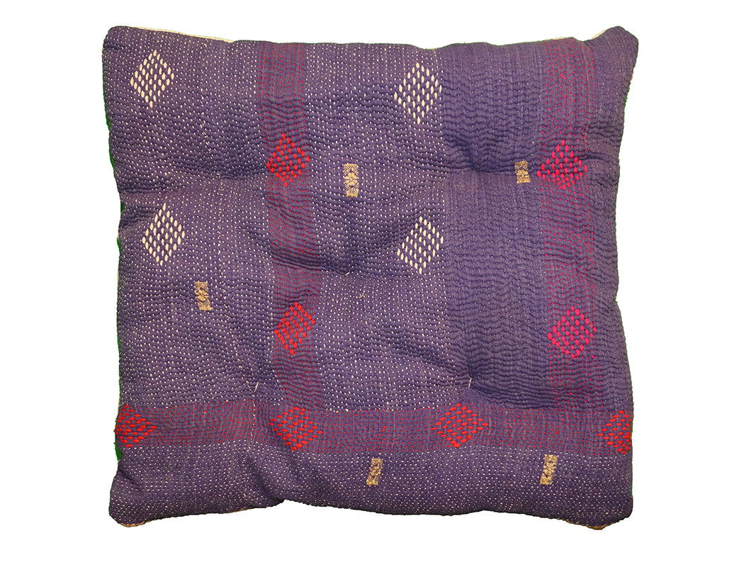 Kantha vintage hynde 40*40 cm bomuld